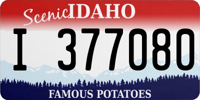 ID license plate I377080