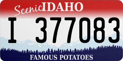 ID license plate I377083