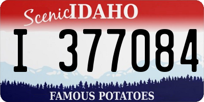 ID license plate I377084