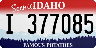 ID license plate I377085