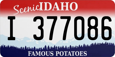 ID license plate I377086