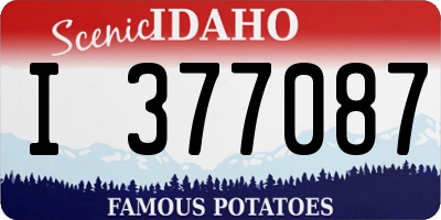 ID license plate I377087