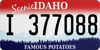 ID license plate I377088