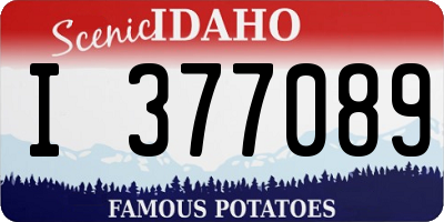 ID license plate I377089