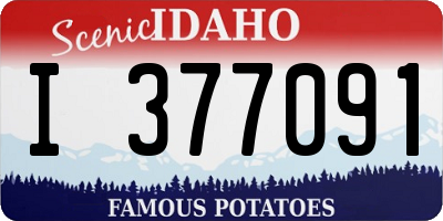 ID license plate I377091