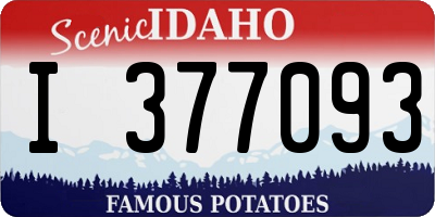 ID license plate I377093