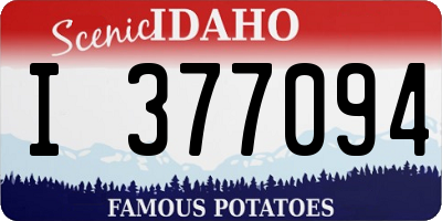 ID license plate I377094