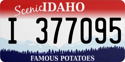 ID license plate I377095