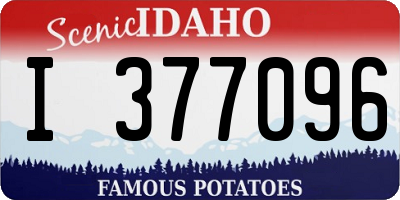 ID license plate I377096