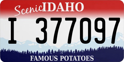 ID license plate I377097