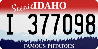 ID license plate I377098