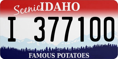 ID license plate I377100