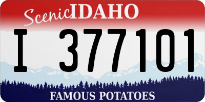 ID license plate I377101