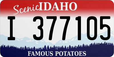 ID license plate I377105
