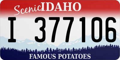 ID license plate I377106