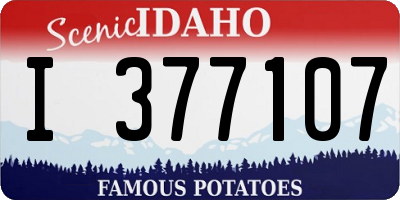 ID license plate I377107