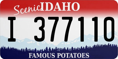 ID license plate I377110