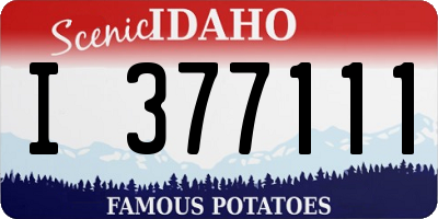 ID license plate I377111