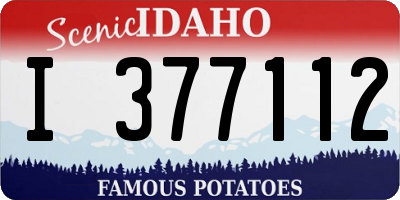 ID license plate I377112