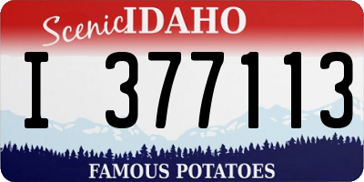 ID license plate I377113