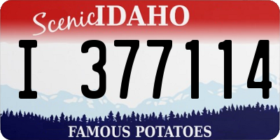 ID license plate I377114