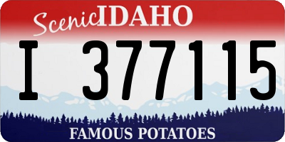 ID license plate I377115