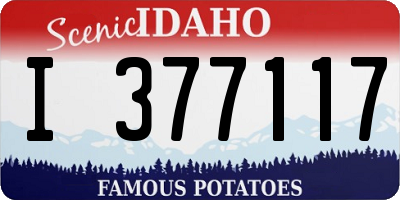 ID license plate I377117