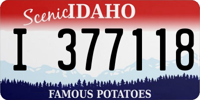 ID license plate I377118