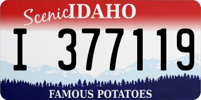 ID license plate I377119