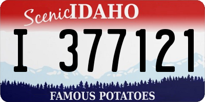 ID license plate I377121