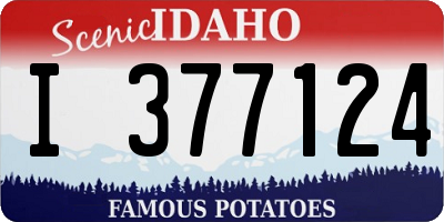 ID license plate I377124