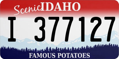 ID license plate I377127