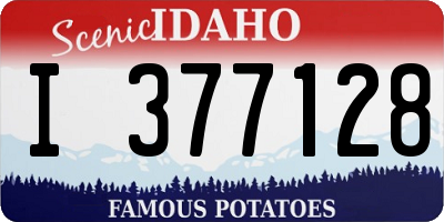 ID license plate I377128