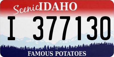 ID license plate I377130