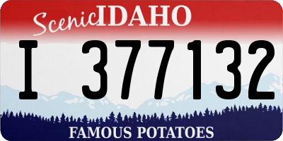 ID license plate I377132