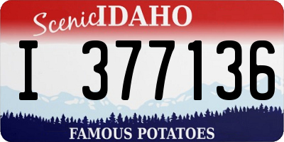 ID license plate I377136