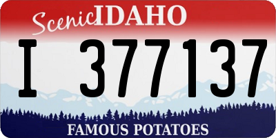 ID license plate I377137