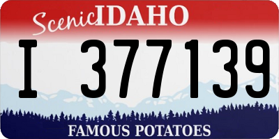 ID license plate I377139