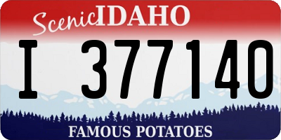 ID license plate I377140