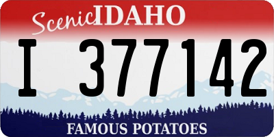 ID license plate I377142