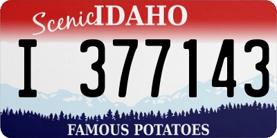 ID license plate I377143