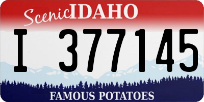 ID license plate I377145