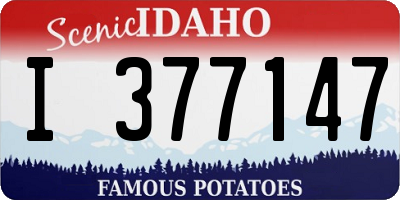 ID license plate I377147