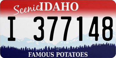 ID license plate I377148