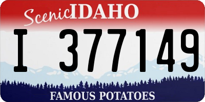 ID license plate I377149