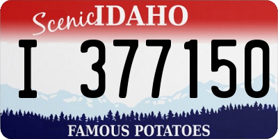 ID license plate I377150