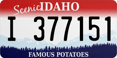ID license plate I377151