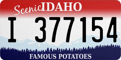 ID license plate I377154