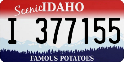 ID license plate I377155