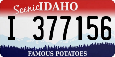 ID license plate I377156